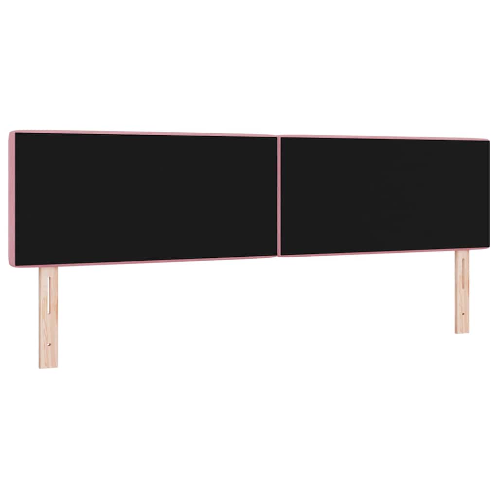 LED Kopfteil mit LED-Lichtleisten mit Kopfteil Rosa 180 cm Samt