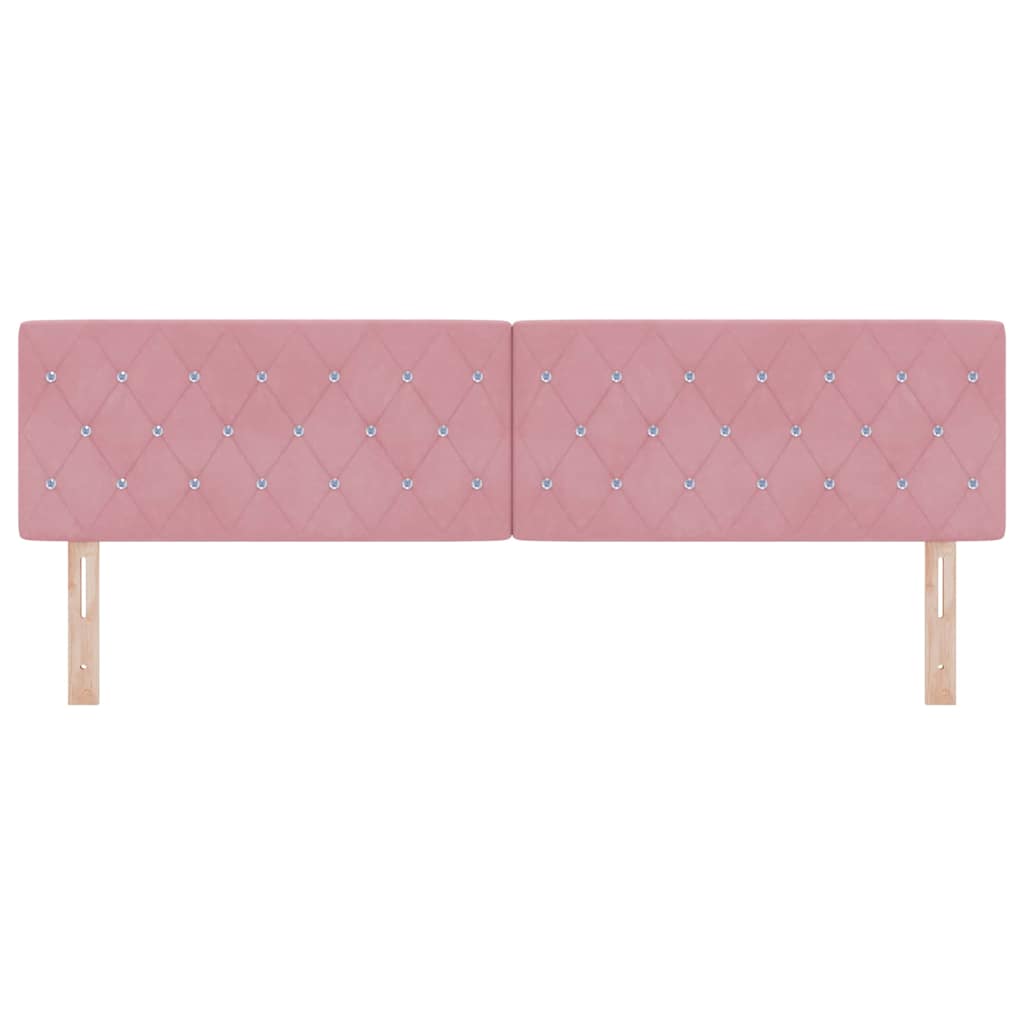 LED Kopfteil mit LED-Lichtleisten mit Kopfteil Rosa 180 cm Samt