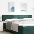 LED Kopfteil mit LED-Lichtleisten Dunkelgrün 200 cm Samt