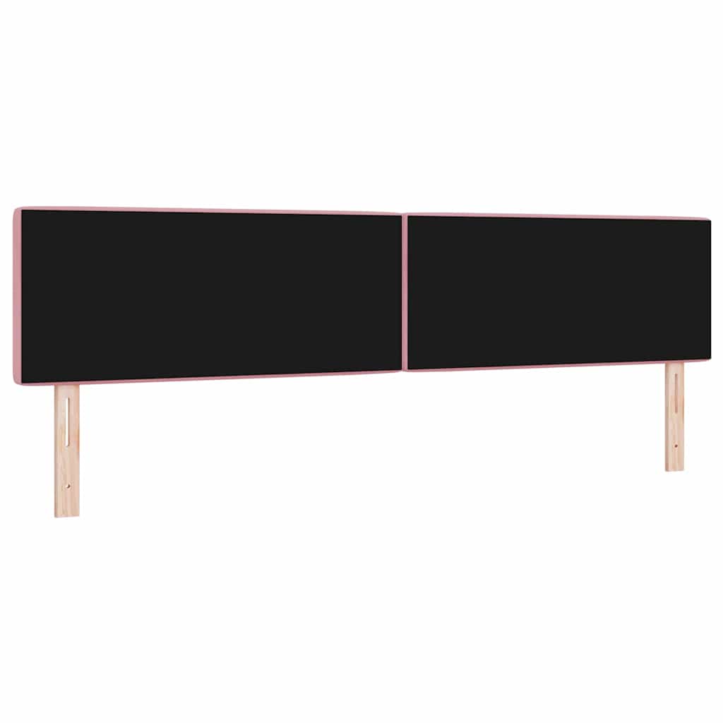 LED Kopfteil mit LED-Lichtleisten mit Kopfteil Rosa 200 cm Samt