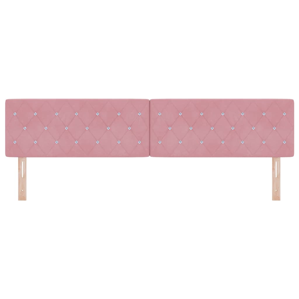 LED Kopfteil mit LED-Lichtleisten mit Kopfteil Rosa 200 cm Samt