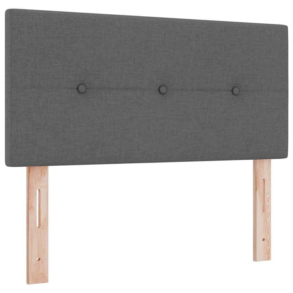 LED Kopfteil mit LED-Lichtleisten Dunkelgrau 80 cm Stoff
