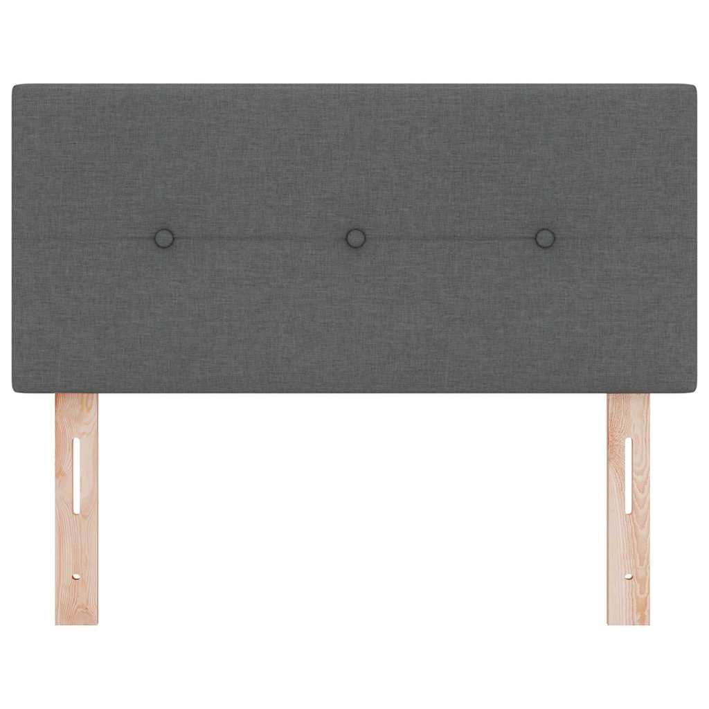 LED Kopfteil mit LED-Lichtleisten Dunkelgrau 80 cm Stoff