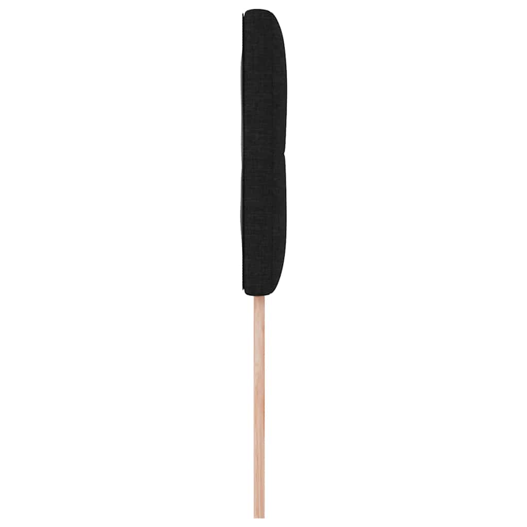 LED Kopfteil mit LED-Lichtleisten Schwarz 80 cm Stoff