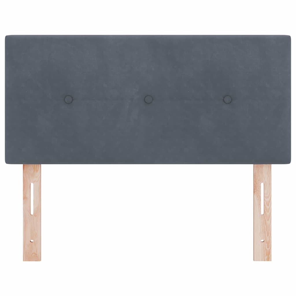 LED Kopfteil mit LED-Lichtleisten Grau 80 cm Samt
