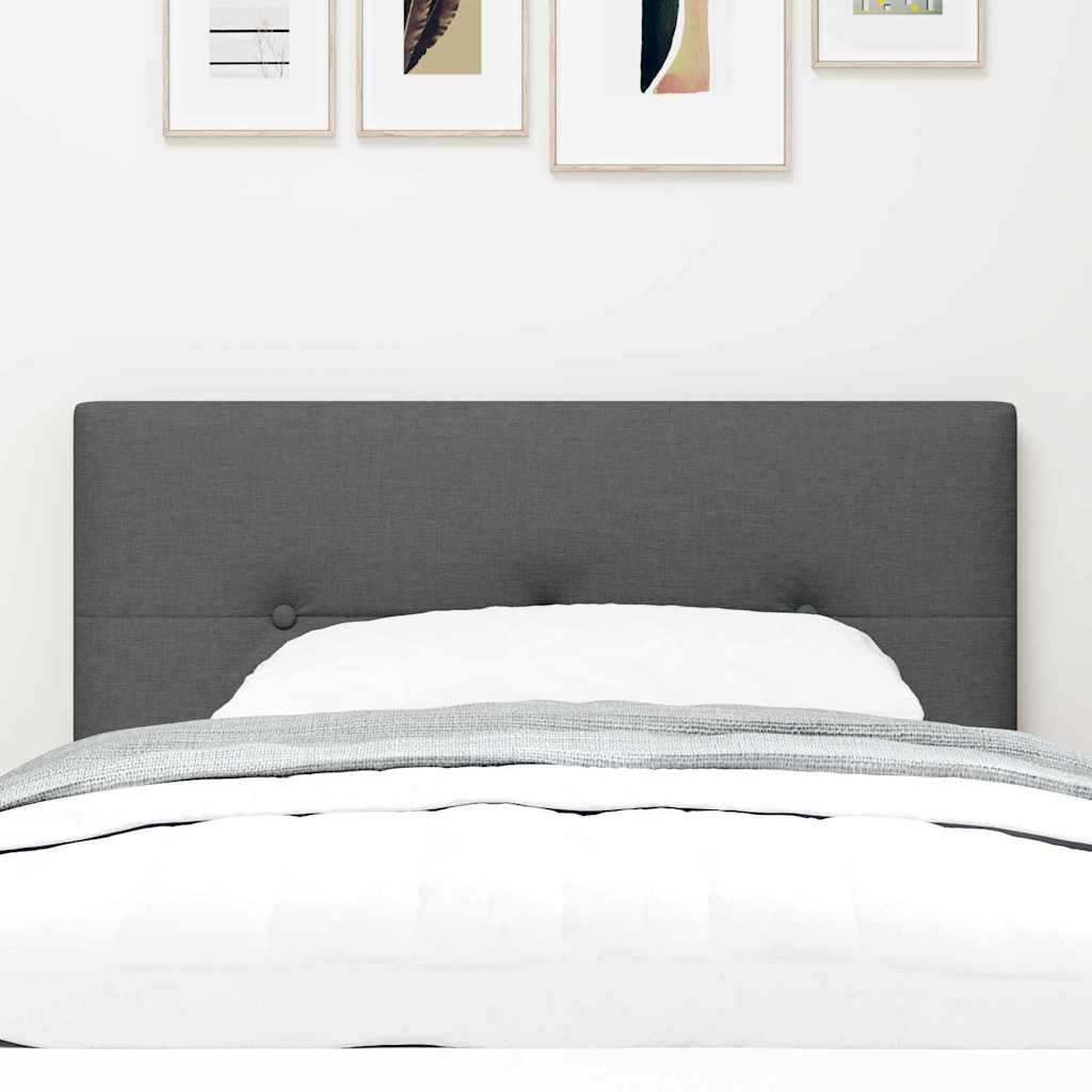 LED Kopfteil mit LED-Lichtleisten Dunkelgrau 90 cm Stoff