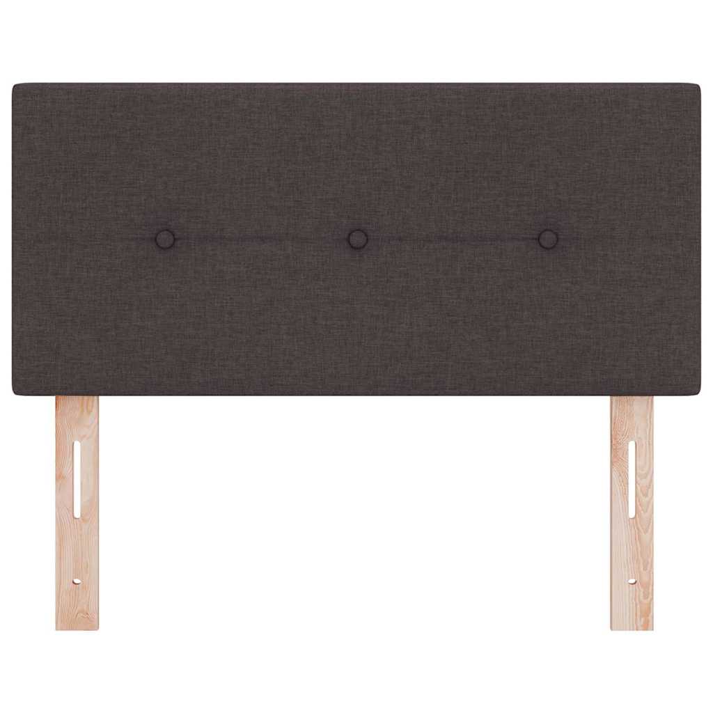 LED Kopfteil mit LED-Lichtleisten Dunkelbraun 90 cm Stoff