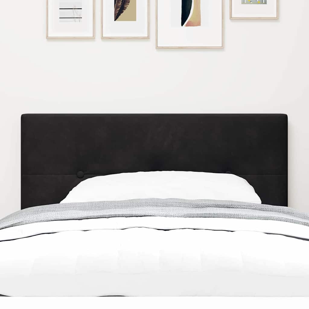 LED Kopfteil mit LED-Lichtleisten Schwarz 90 cm Samt