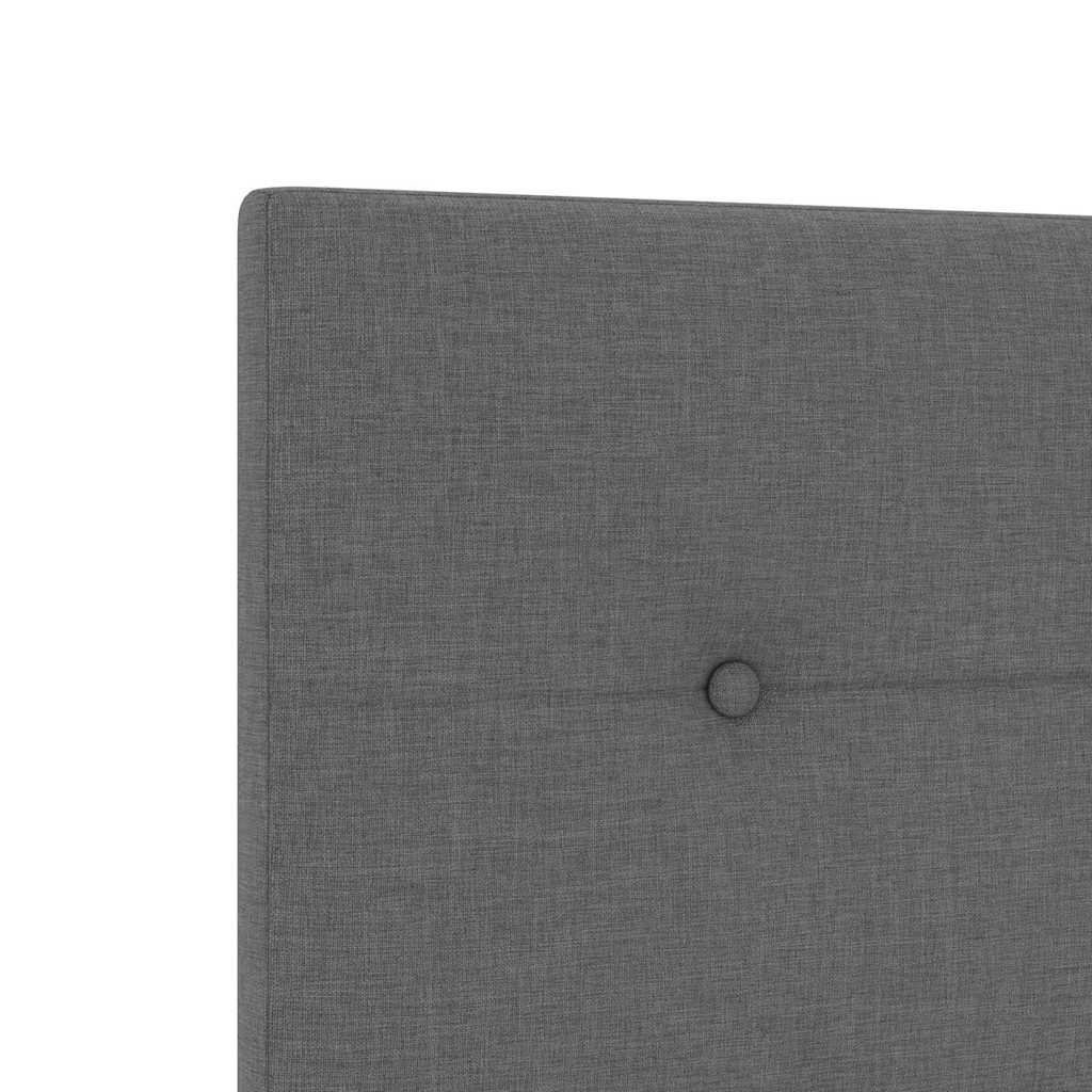 LED Kopfteil mit LED-Lichtleisten Dunkelgrau 100 cm Stoff