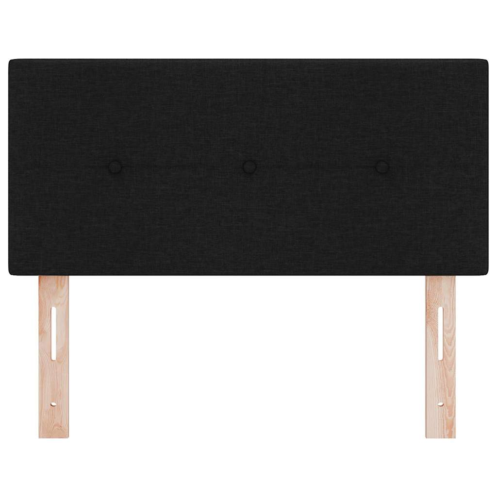 LED Kopfteil mit LED-Lichtleisten Schwarz 100 cm Stoff