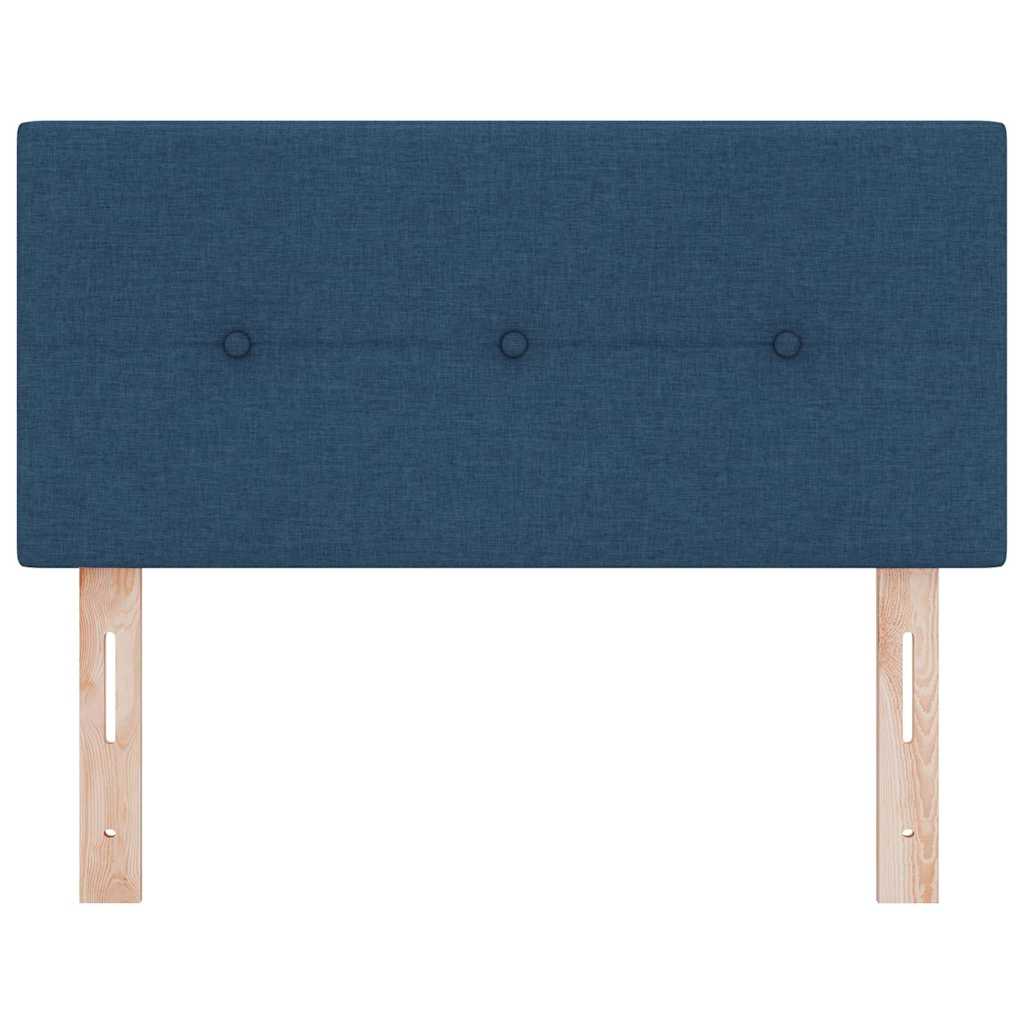 LED Kopfteil mit LED-Lichtleisten Blau 100 cm Stoff