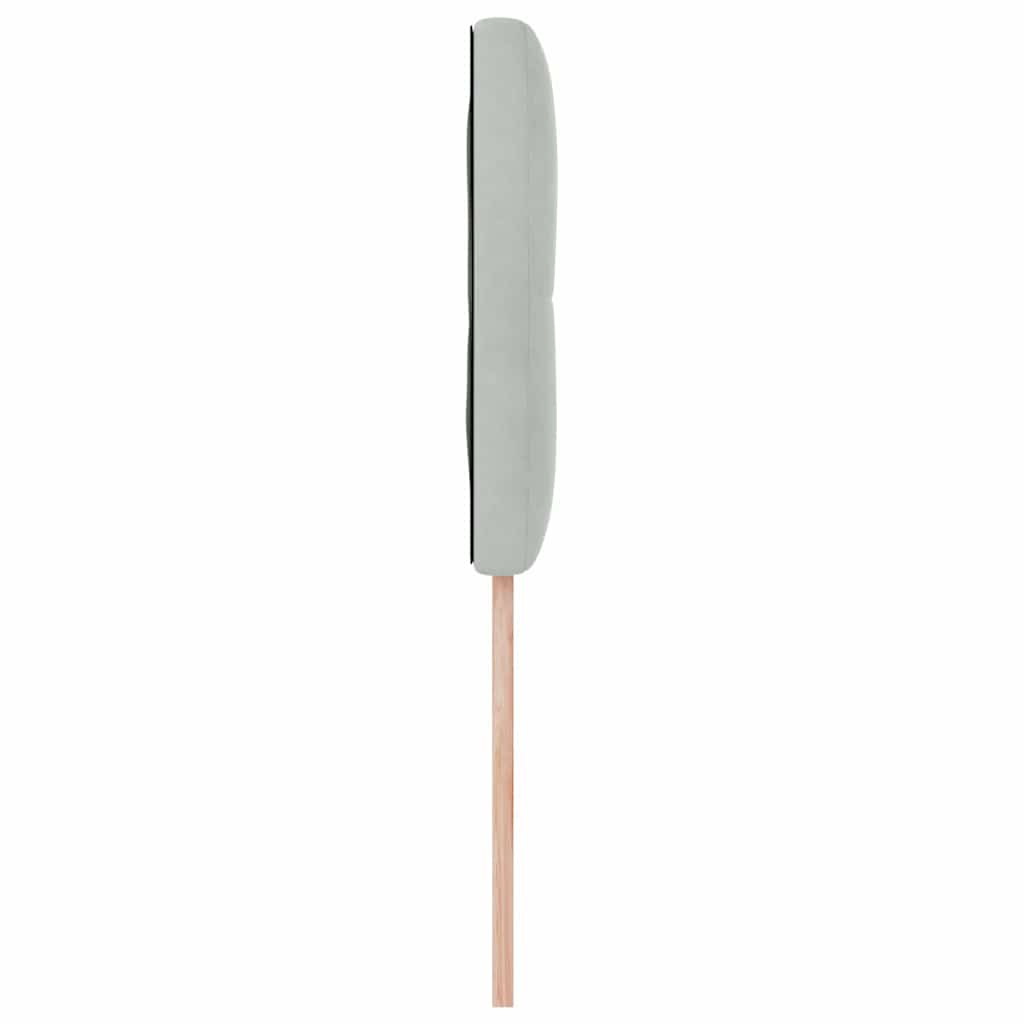 LED Kopfteil mit LED-Lichtleisten Hellgrau 100 cm Samt