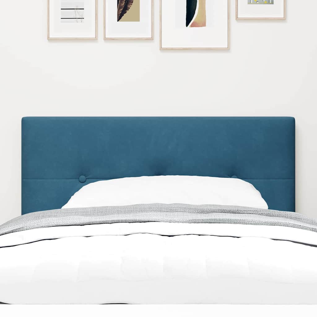 LED Kopfteil mit LED-Lichtleisten Blau 100 cm Samt
