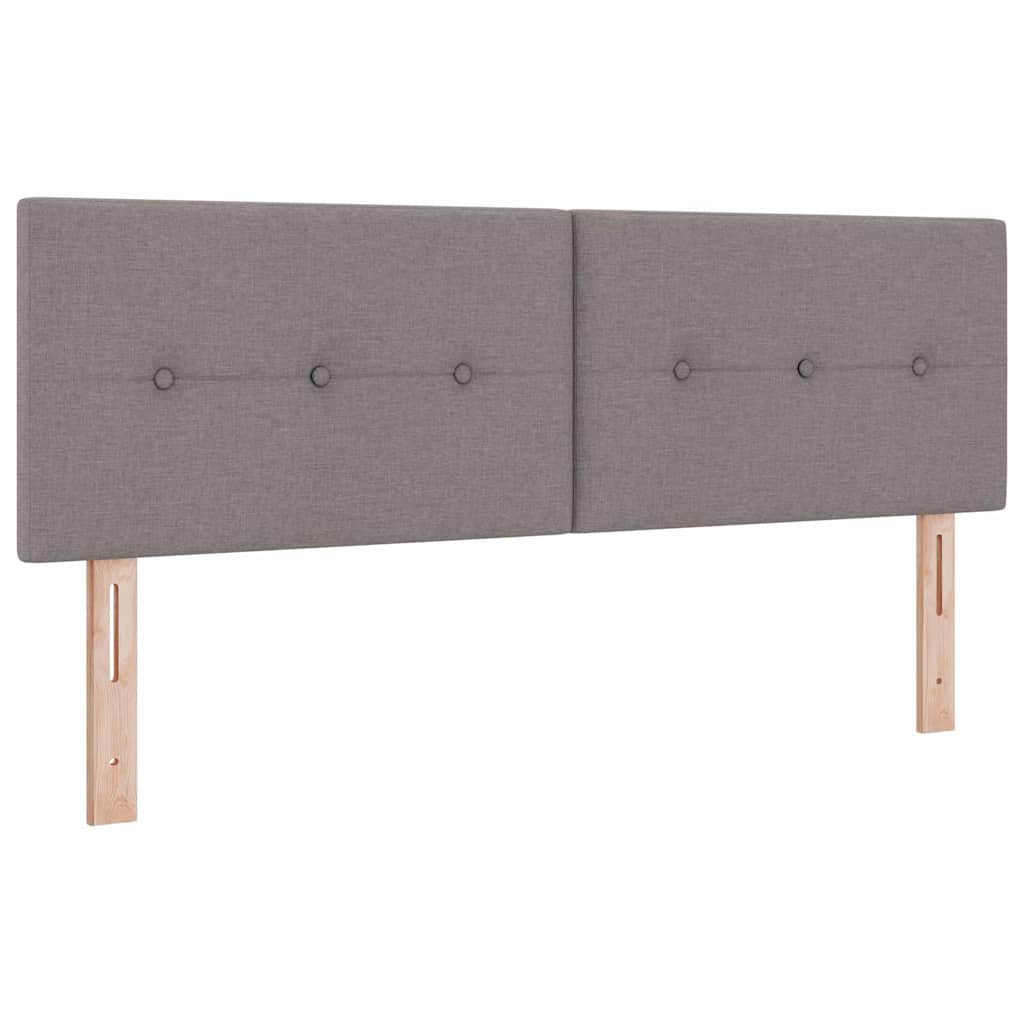 LED Kopfteil mit LED-Lichtleisten Taupe 144 cm Stoff