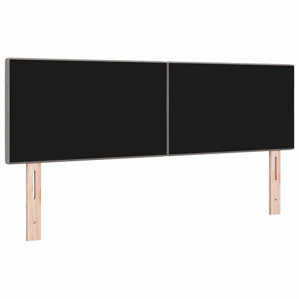 LED Kopfteil mit LED-Lichtleisten Taupe 144 cm Stoff