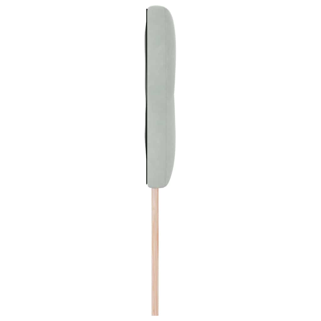 LED Kopfteil mit LED-Lichtleisten Hellgrau 144 cm Samt