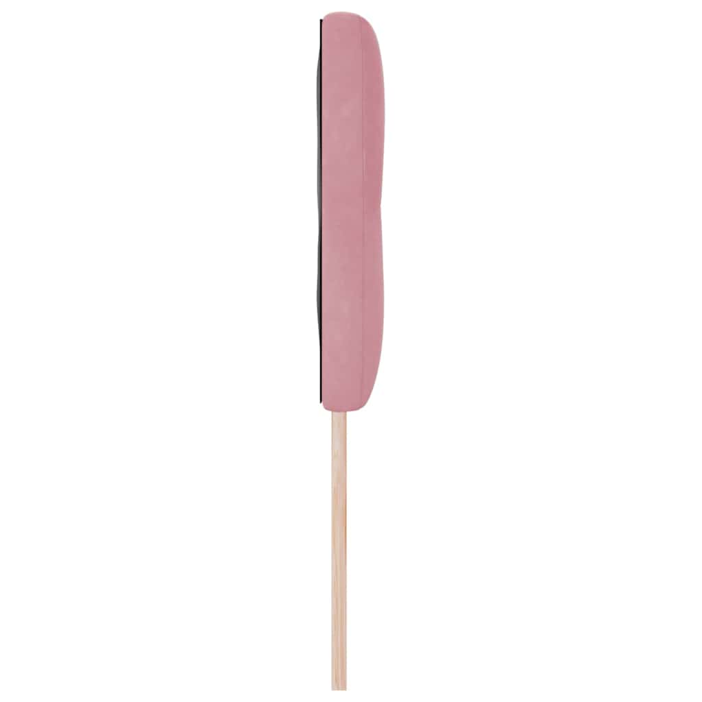 LED Kopfteil mit LED-Lichtleisten Rosa 144 cm Samt