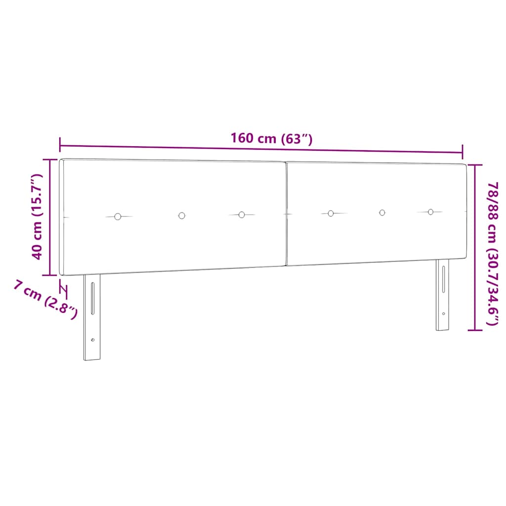 LED Kopfteil mit LED-Lichtleisten Hellgrau 160 cm Stoff