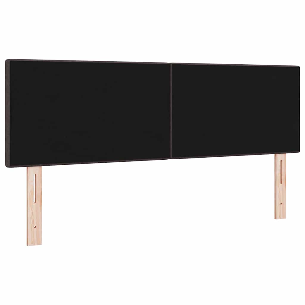 LED Kopfteil mit LED-Lichtleisten Dunkelbraun 160 cm Stoff