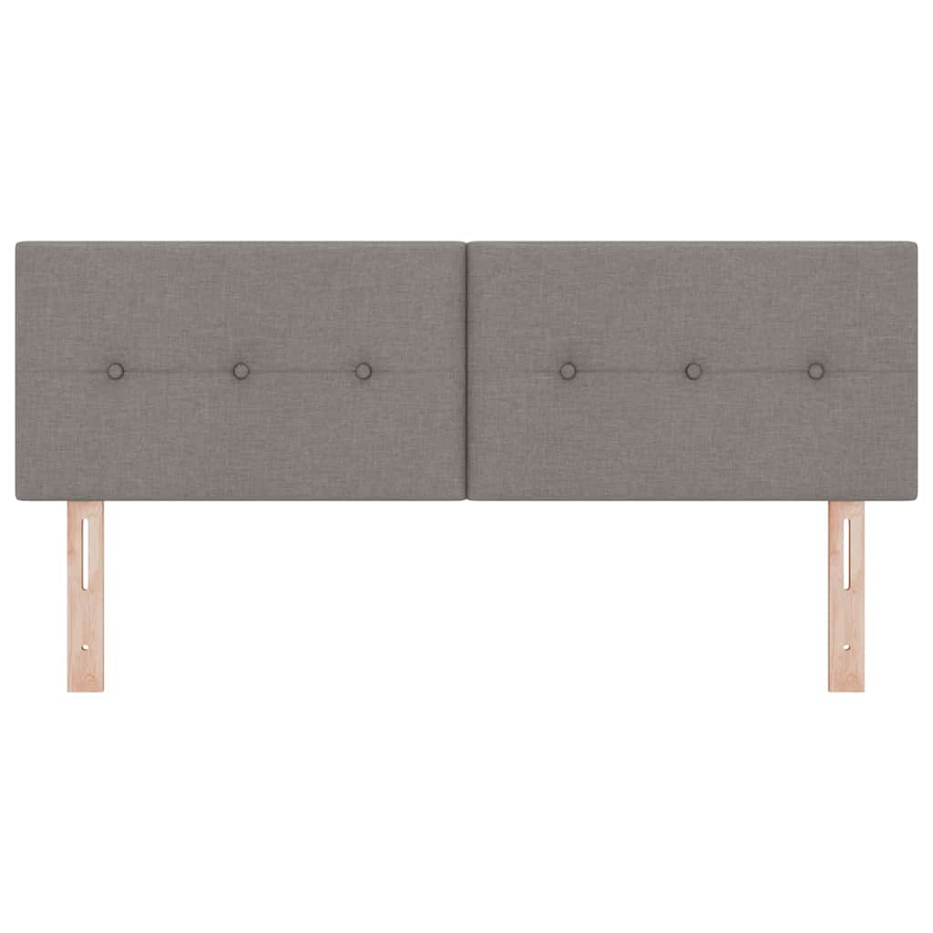 LED Kopfteil mit LED-Lichtleisten Taupe 160 cm Stoff