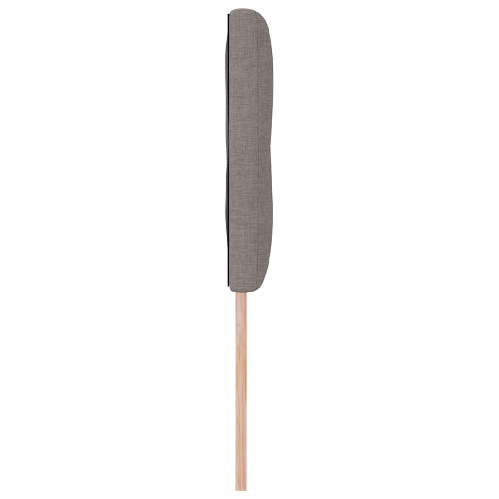 LED Kopfteil mit LED-Lichtleisten Taupe 160 cm Stoff