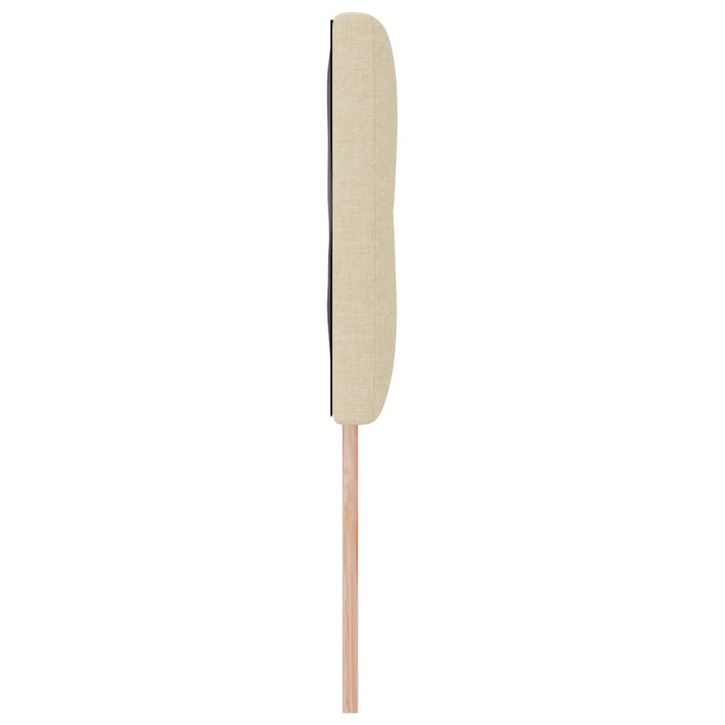 LED Kopfteil mit LED-Lichtleisten Creme 160 cm Stoff