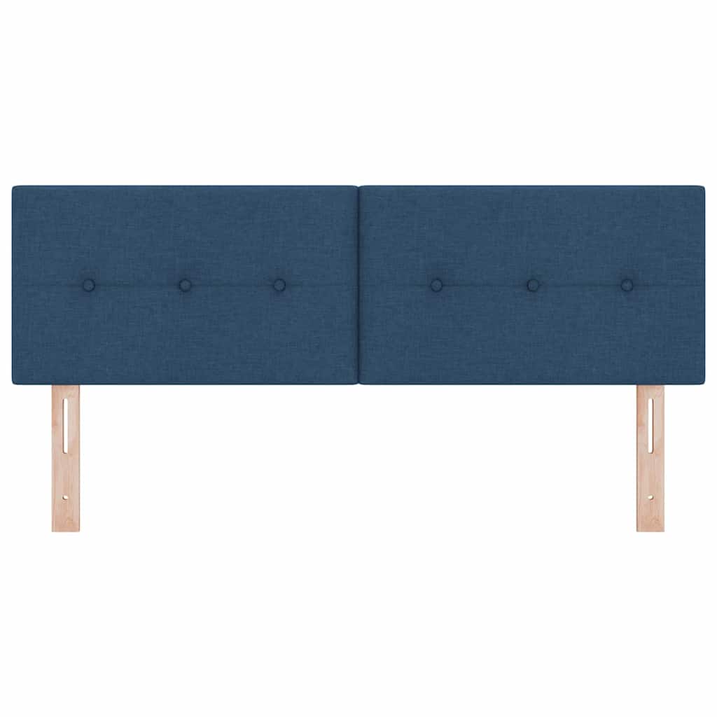 LED Kopfteil mit LED-Lichtleisten Blau 160 cm Stoff
