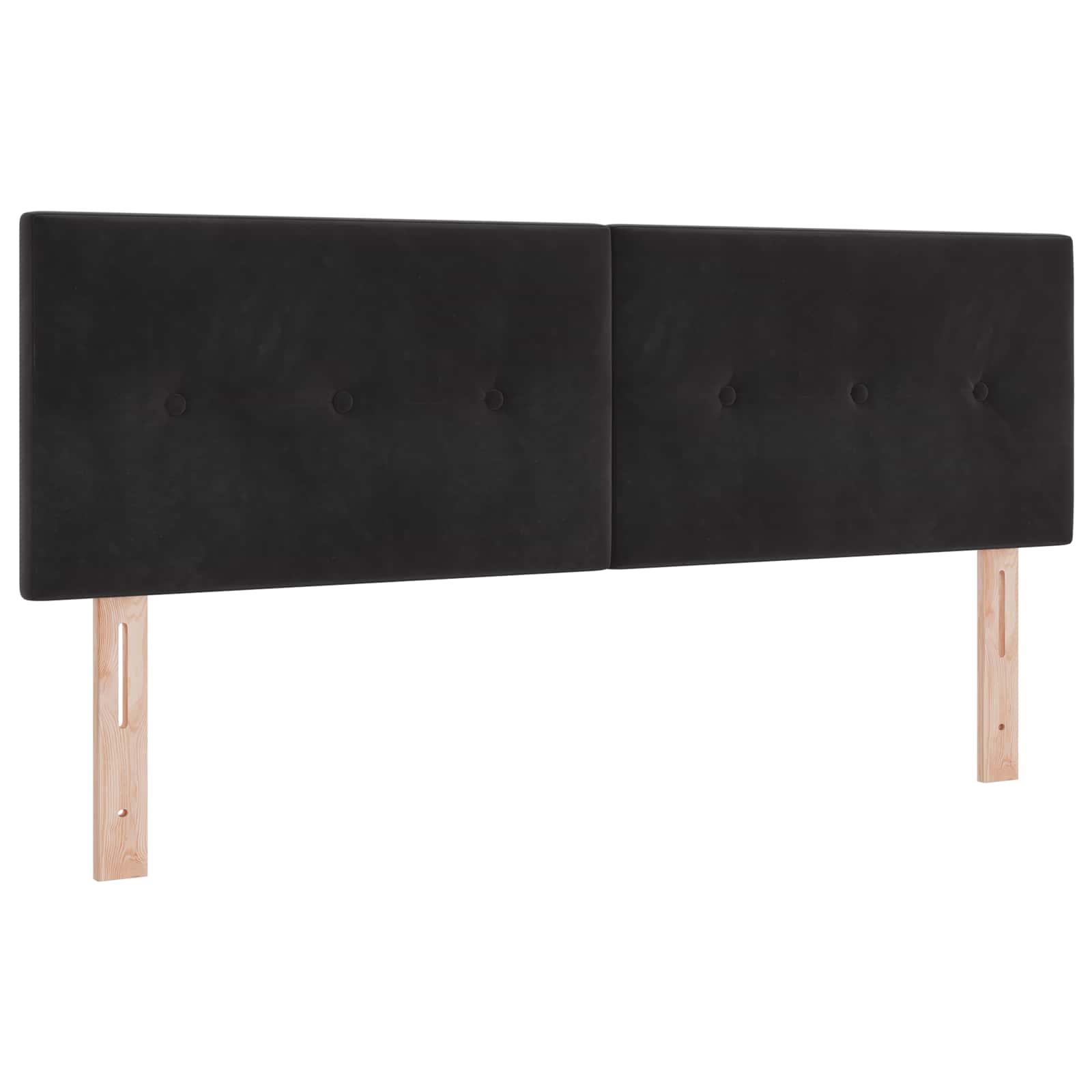 LED Kopfteil mit LED-Lichtleisten Schwarz 160 cm Samt