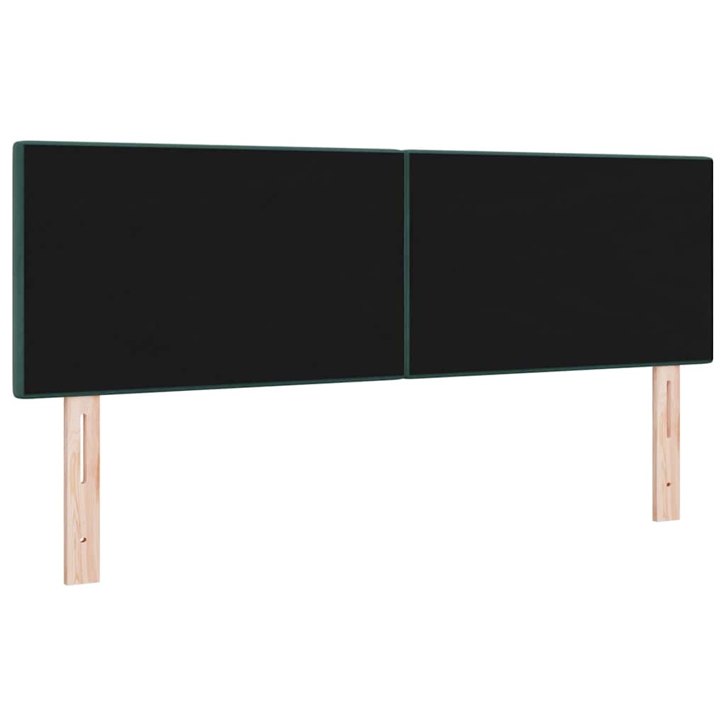 LED Kopfteil mit LED-Lichtleisten Grün 160 cm Samt