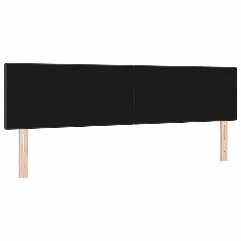 LED Kopfteil mit LED-Lichtleisten Dunkelbraun 180 cm Stoff