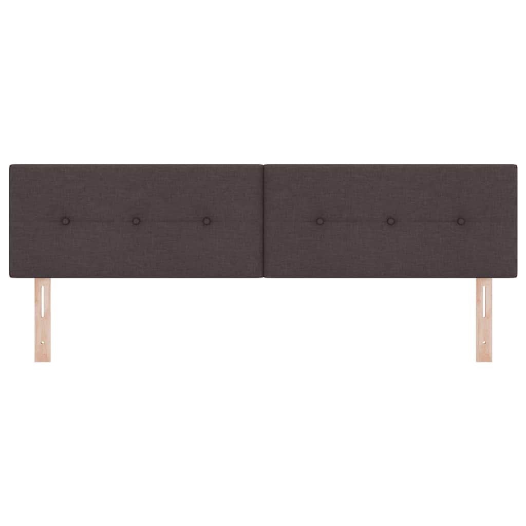 LED Kopfteil mit LED-Lichtleisten Dunkelbraun 180 cm Stoff