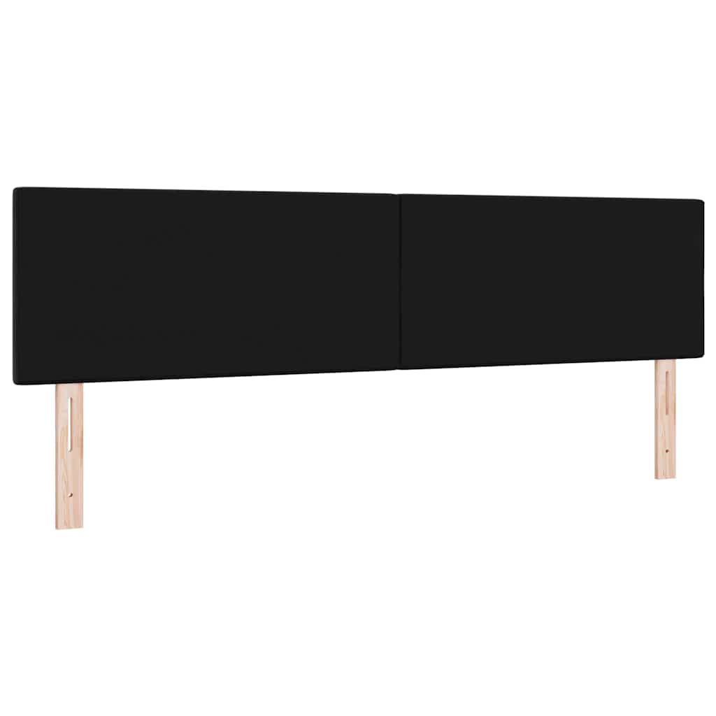 LED Kopfteil mit LED-Lichtleisten Schwarz 180 cm Samt