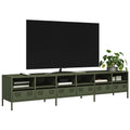 TV-Schrank Olivgrün 202x39x43,5 cm Kaltgewalzter Stahl