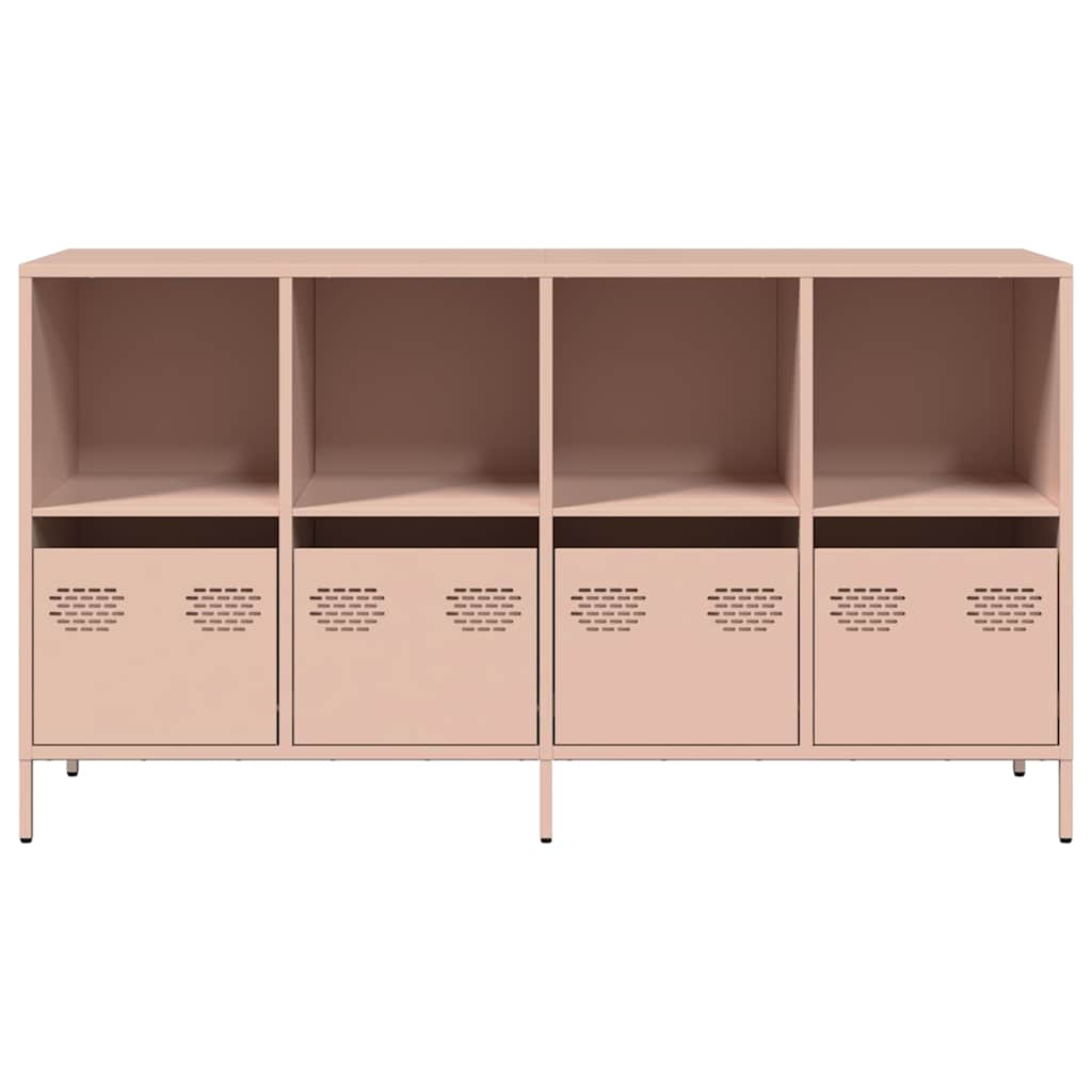 Sideboard Rosa 135x39x73,5 cm Kaltgewalzter Stahl