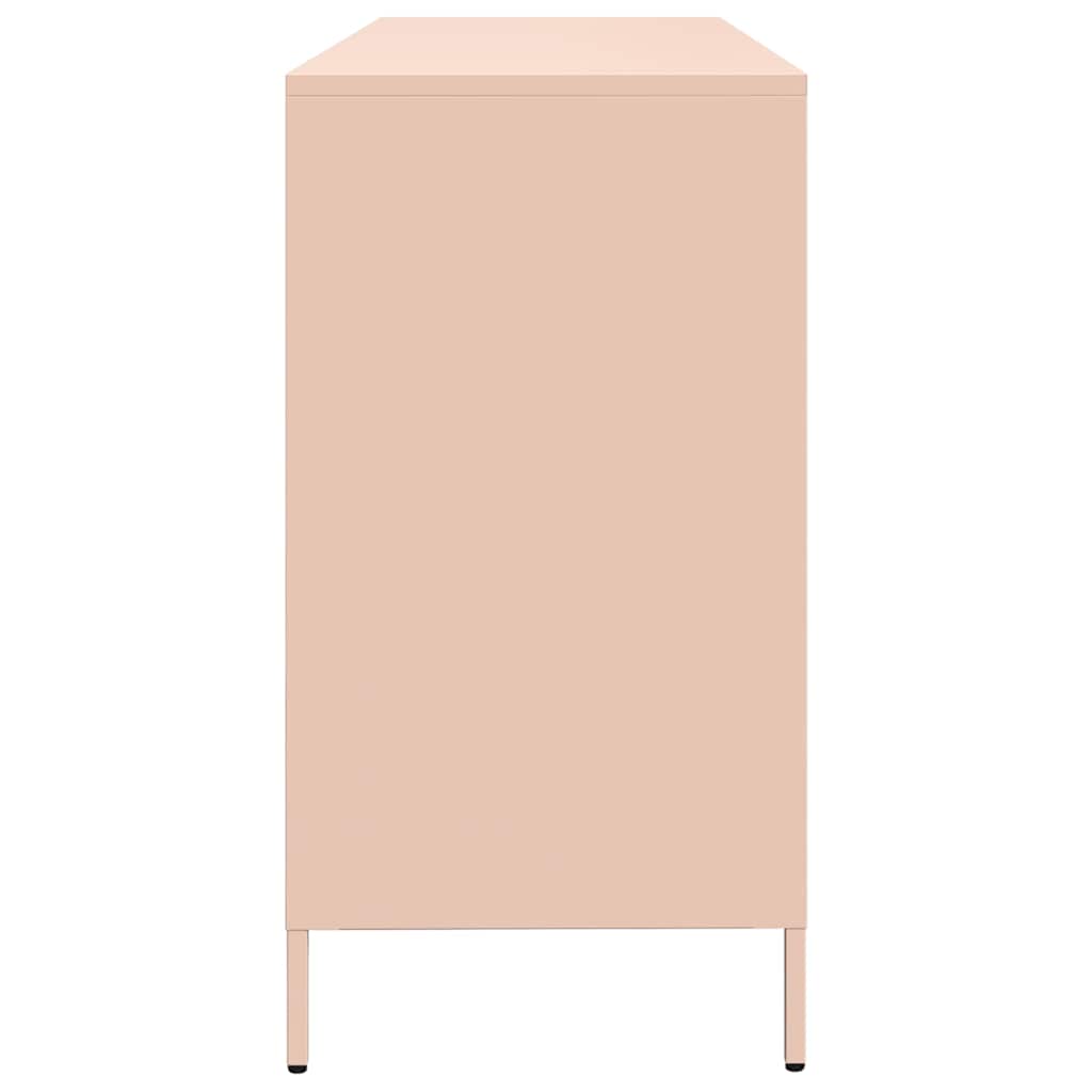 Sideboard Rosa 135x39x73,5 cm Kaltgewalzter Stahl