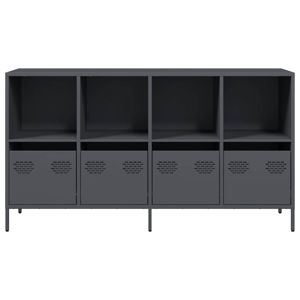 Sideboard Anthrazit 135x39x73,5 cm Kaltgewalzter Stahl