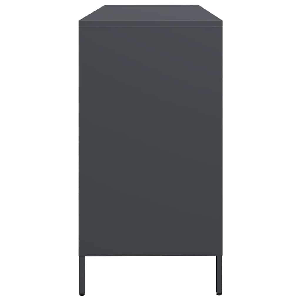 Sideboard Anthrazit 135x39x73,5 cm Kaltgewalzter Stahl