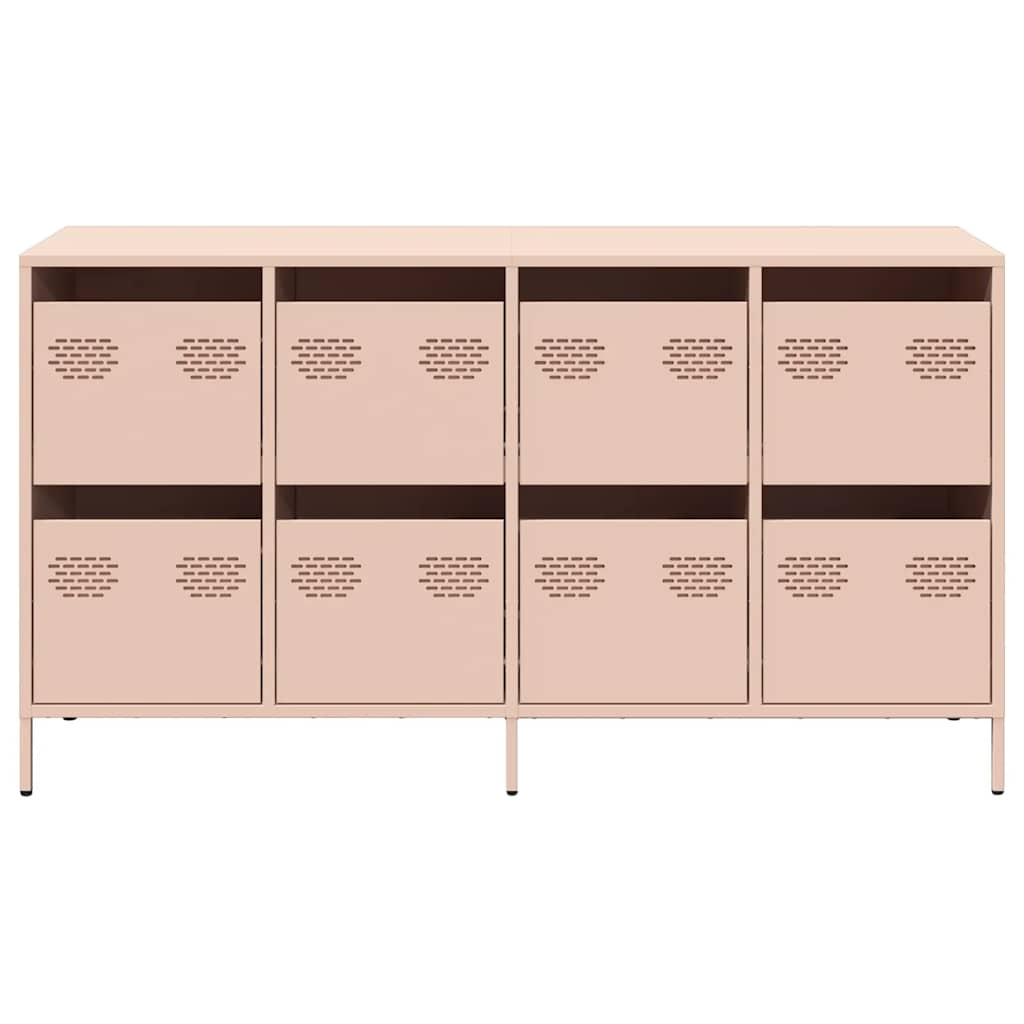 Sideboard Rosa 135x39x73,5 cm Kaltgewalzter Stahl