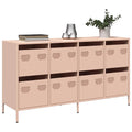 Sideboard Rosa 135x39x73,5 cm Kaltgewalzter Stahl