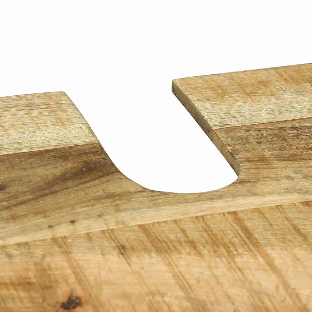 Badezimmermöbel-Set mit Regal 2 pcs Braun Massives Mangoholz