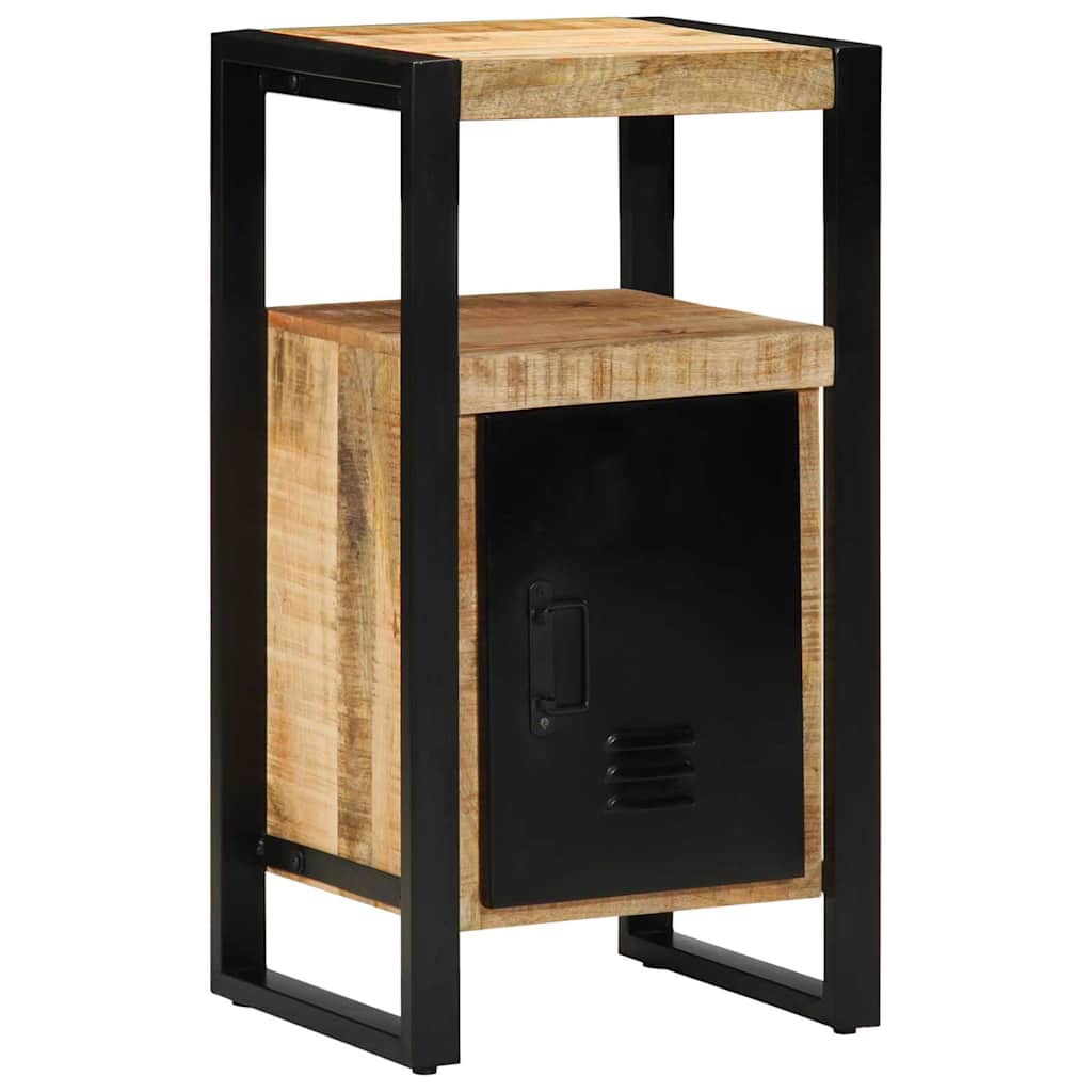 Badezimmermöbel-Set 4 pcs Braun und Schwarz Massivholz Mango