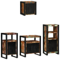 Badezimmermöbel-Set mit Regal 4 pcs Massives upgecyceltes Holz