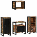 Badezimmermöbel-Set mit Regal 4 pcs Massives upgecyceltes Holz