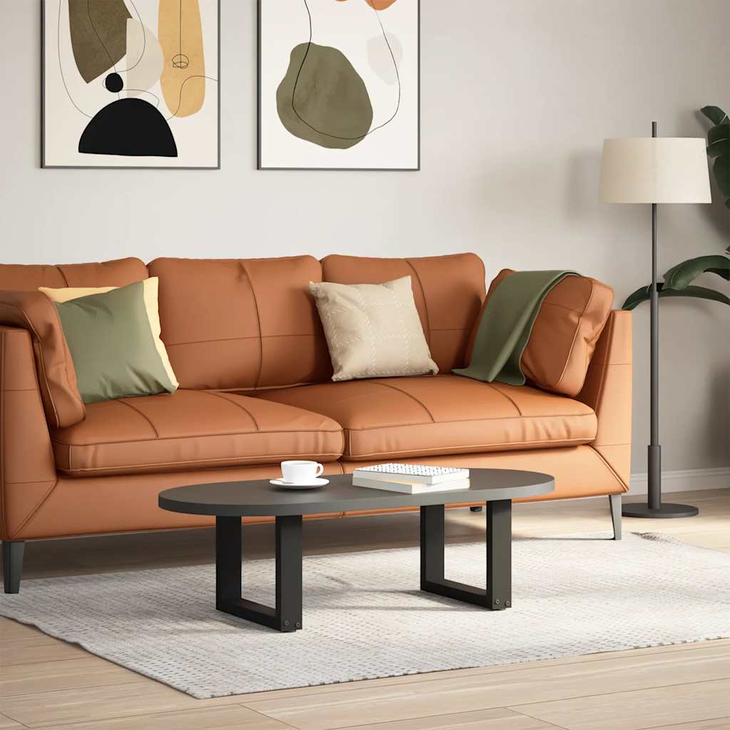 Couchtischbeine U-Form 2 Stk. Schwarz 30x(30-31) cm Stahl