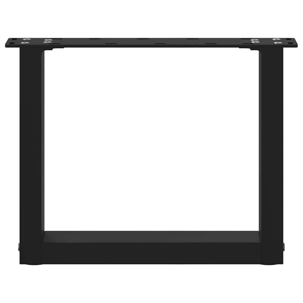 Couchtischbeine U-Form 2 Stk. Schwarz 30x(30-31) cm Stahl