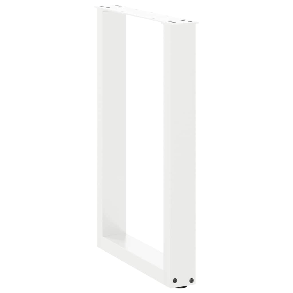 Esstischbeine U-Form 2 Stk. Weiß 50x(72-73) cm Stahl