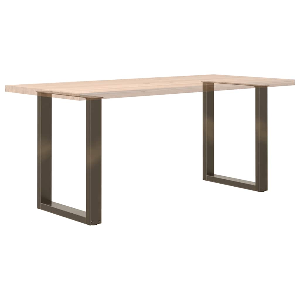 Esstischbeine U-Form 2 Stk. Naturstahl 70x(72-73) cm Stahl