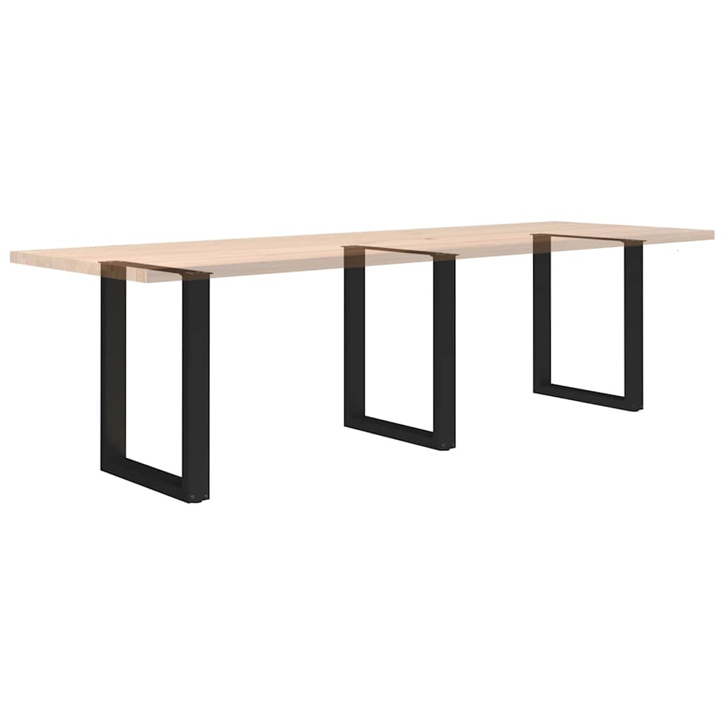 Esstischbeine U-Form 3 Stk. Schwarz 70x(72-73) cm Stahl