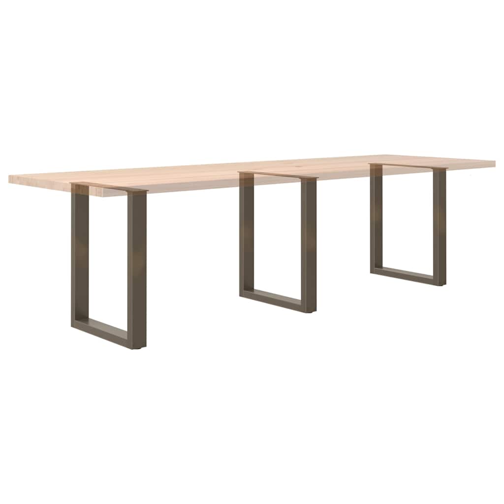 Esstischbeine U-Form 3 Stk. Naturstahl 70x(72-73) cm Stahl