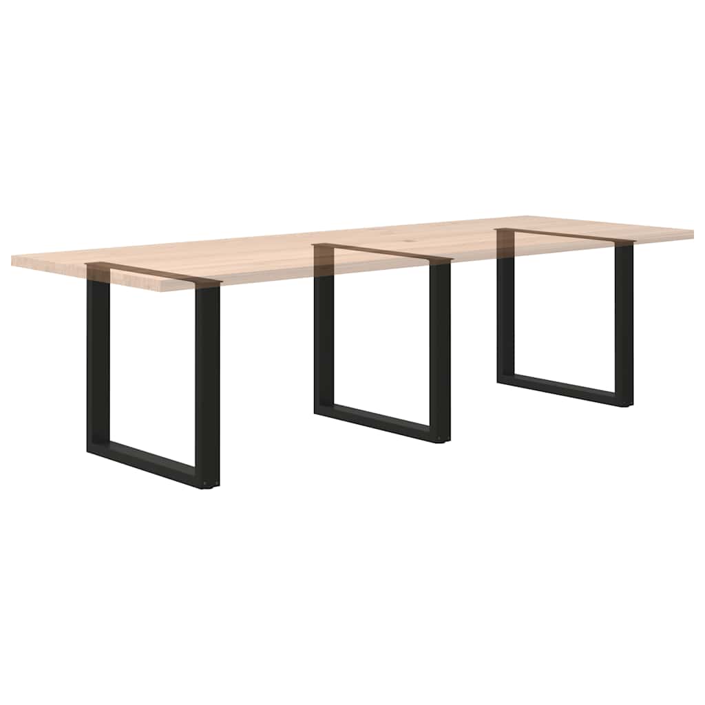 Esstischbeine U-Form 3 Stk. Schwarz 80x(72-73) cm Stahl